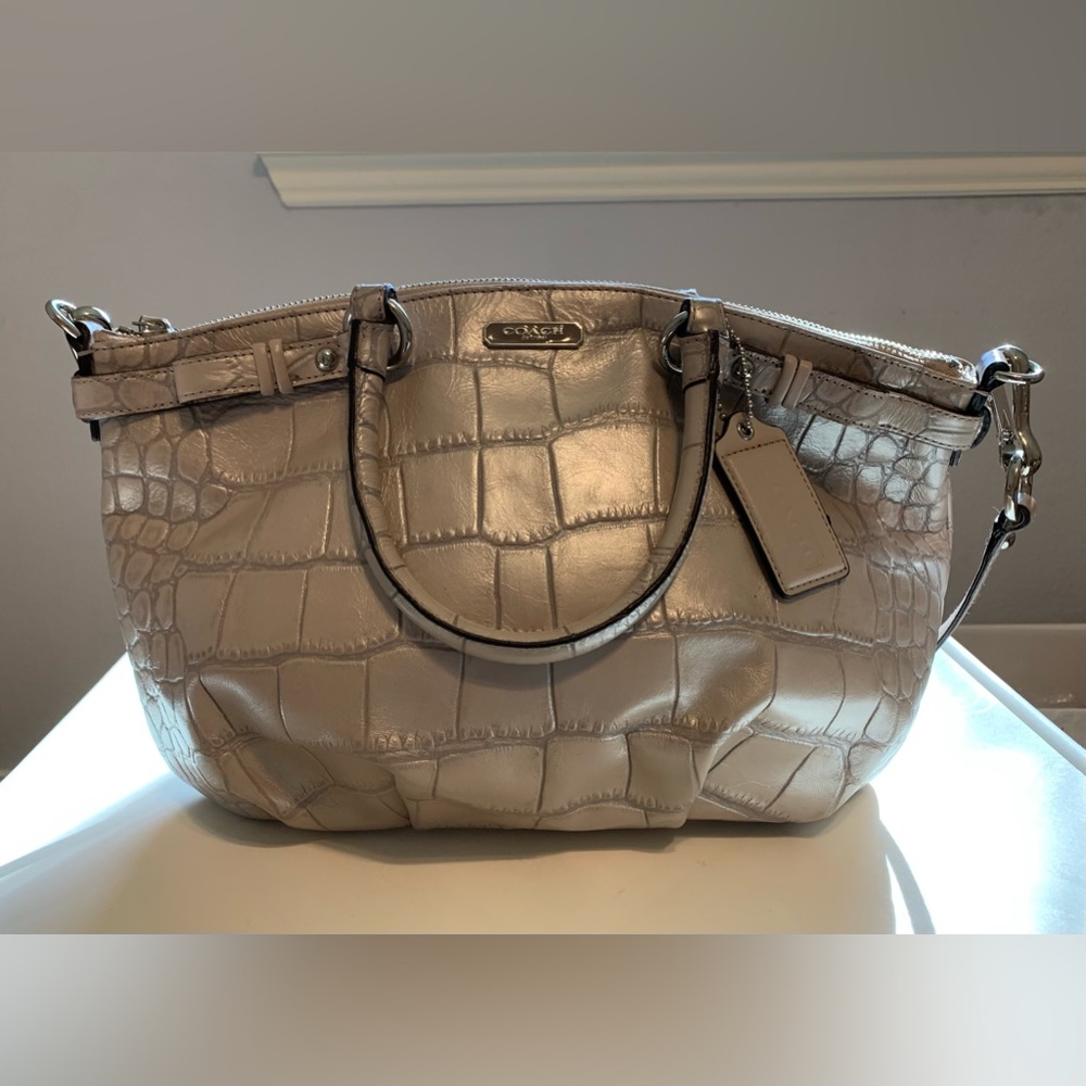 Coach Madison Croc Embossed Exotic Leather Bag Sophia